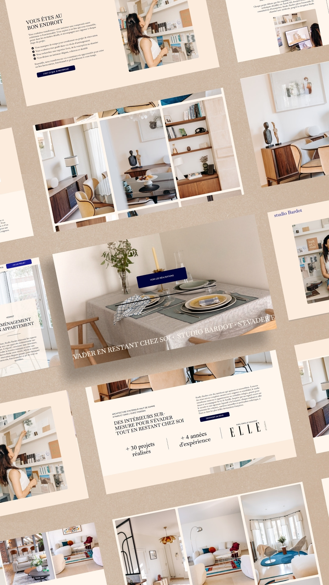 site web architecte d'intérieur Studio Bardot