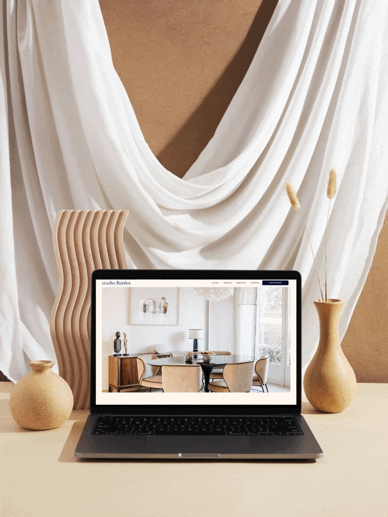 site web architecte d'intérieur Studio Bardot